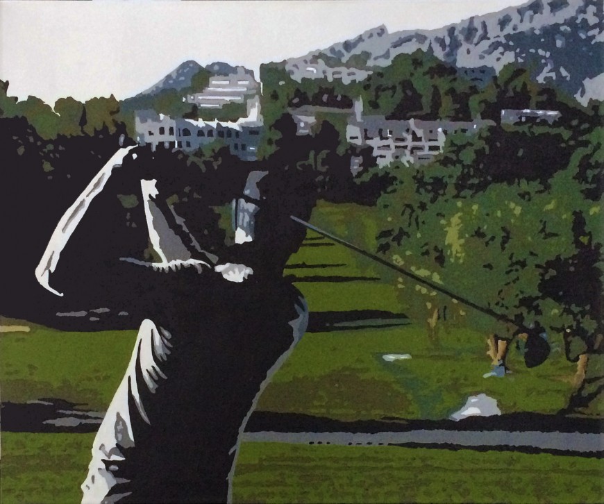 Douwe Altea Club de Golf schilderij bewerkt