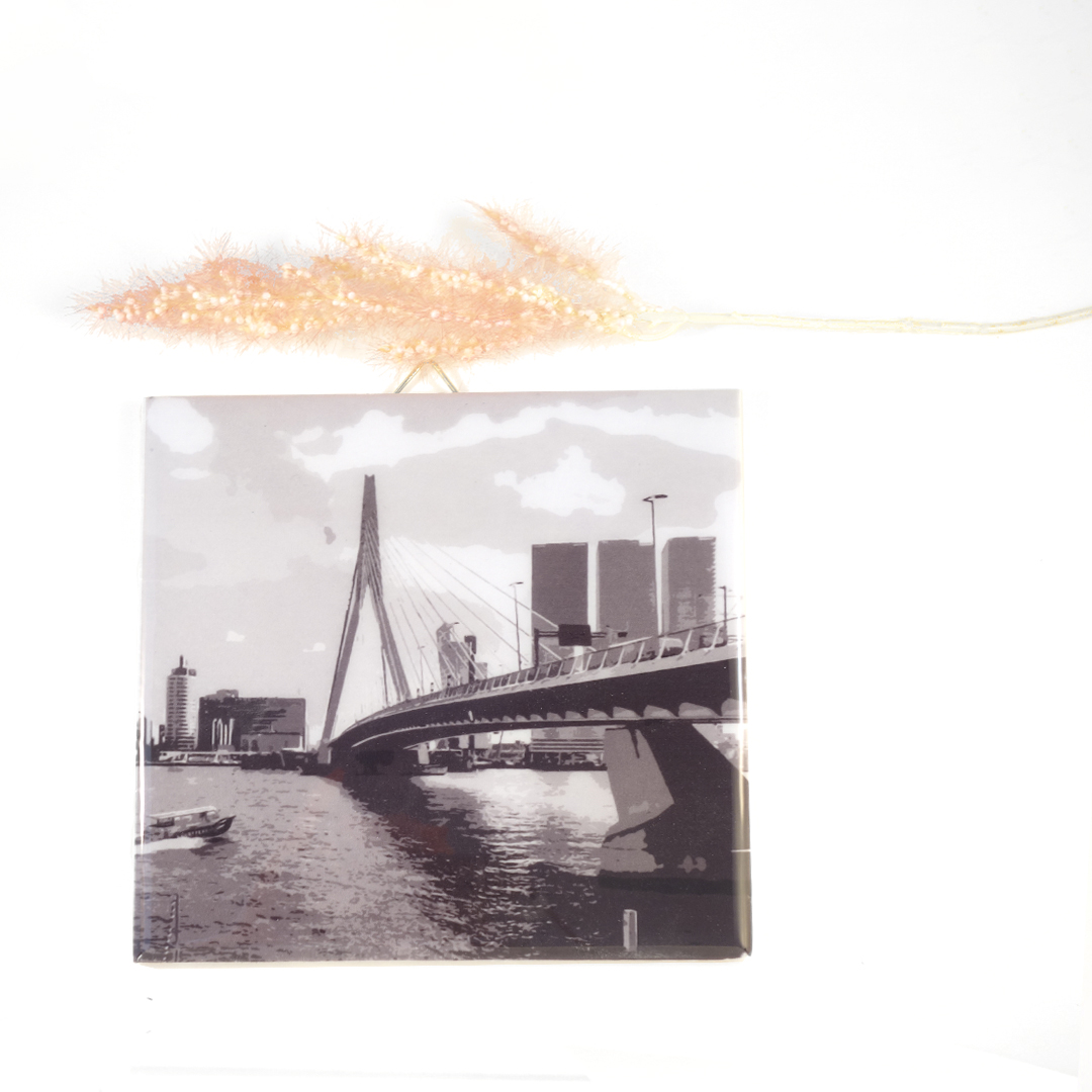 Rotterdam Erasmusbrug zwart-wit - uitverkocht - Afbeelding 5