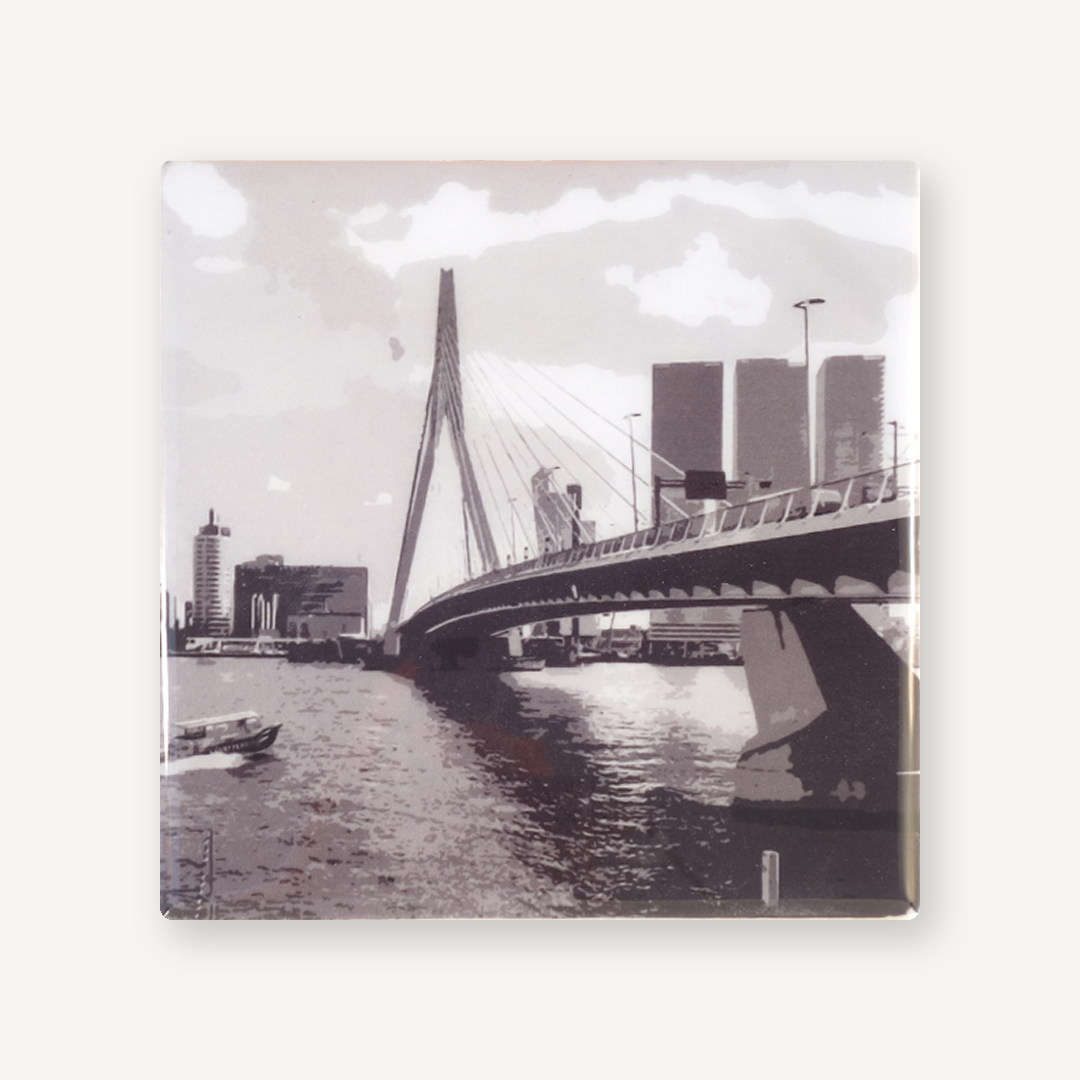 Rotterdam Erasmusbrug zwart-wit - uitverkocht
